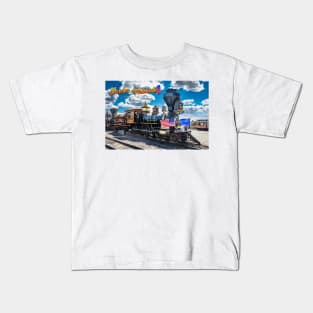 Eureka and Palisade 4 Steam Locomotive at Antonito Colorado Kids T-Shirt